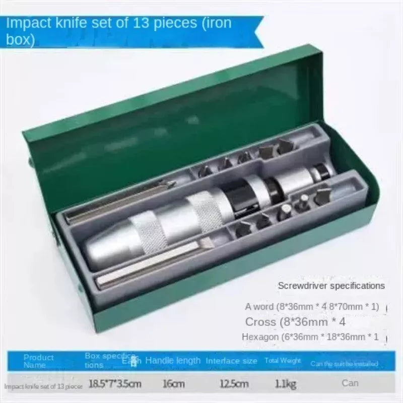 7PCS Impact Screwdriver Set Portable Heavy Duty Shock Screw Driver Chisel