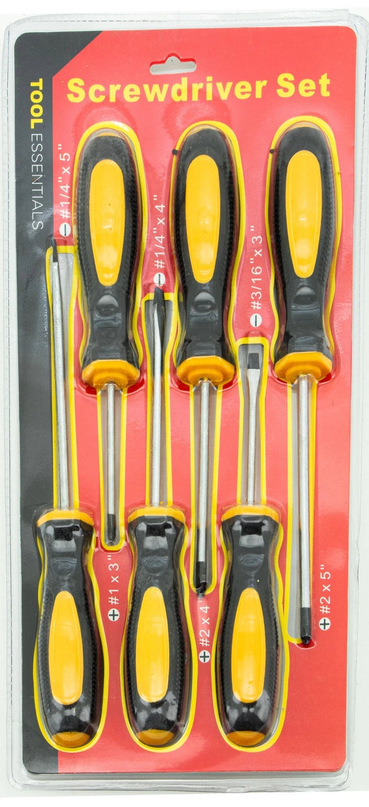 Tool Essentials 6pc 3", 4", & 5" Screwdriver Set