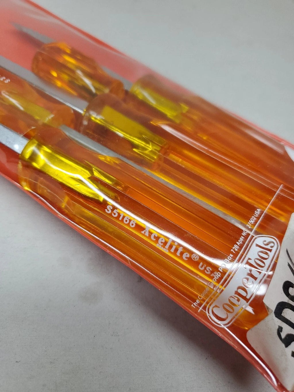 Xcelite SDS44  Square Blade Slotted Regular Screwdriver Set Amber 5 pcs USA MADE