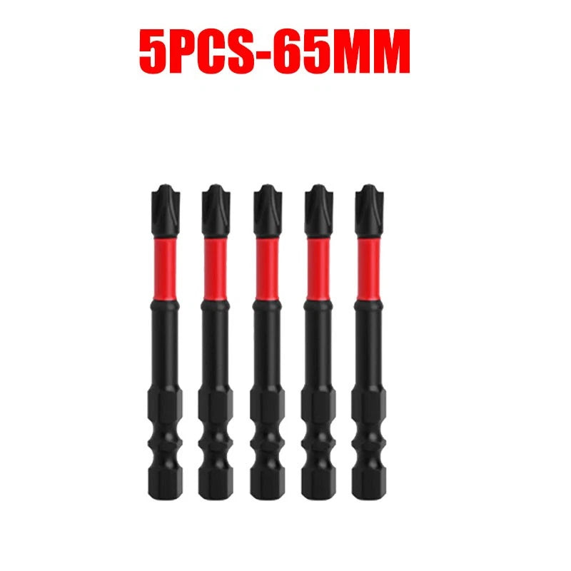 5PCS FPH2 Impact Screwdriver Bit Set-S2 Steel 65mm &110mm Slotted Heads 2025 NEW