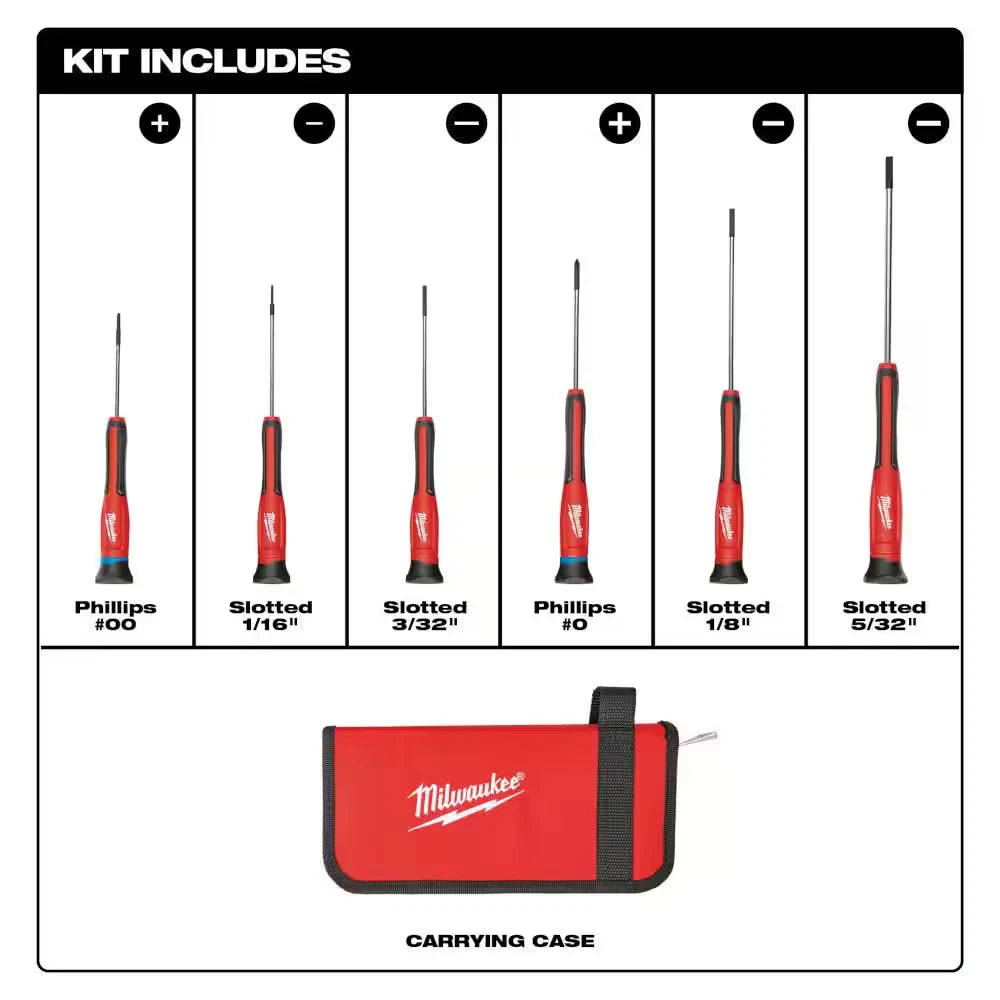 Precision Phillips Screwdriver Set (6-Piece)