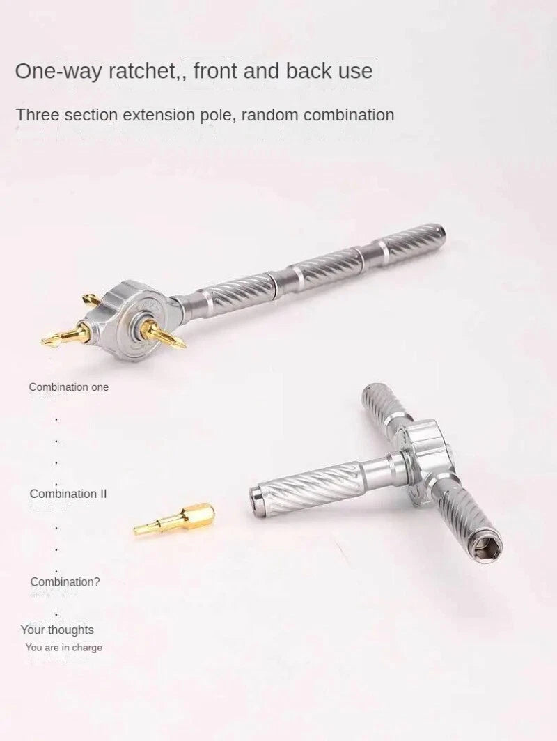 9229 Multi Ratchet Screwdriver Set Plum Hex Phillips Driver Multifunction