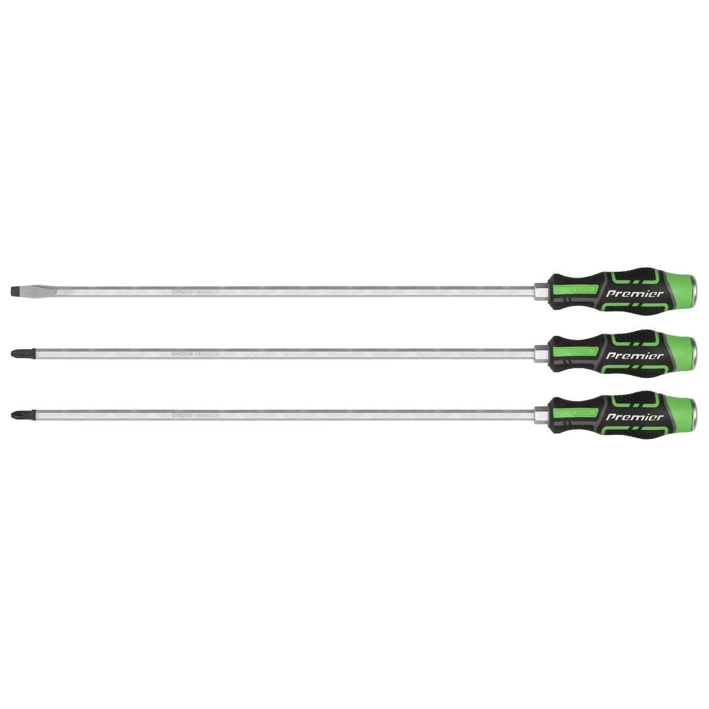 Sealey Extra-Long Hammer Thru Screwdriver Set 3pc Hexagonal Bolster for Wrench