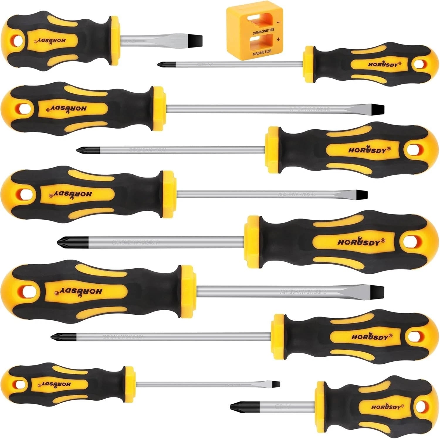 11-Piece Magnetic Screwdriver Set - Corrosion-Resistant with Storage Box