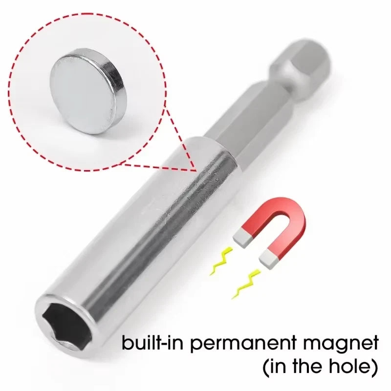 1/20X Magnetic Screwdriver Bit Holder Set Hex Shank Extension Carbon Steel Quick