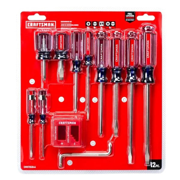 CRAFTSMAN 12 Piece Screwdriver Set durable corrosion resist comfort handle new