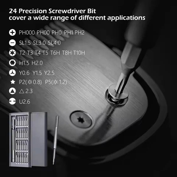 Precision Screwdriver Set 25 in 1 Phillips Torx Hexagonal Flat Head Magnetic Scr