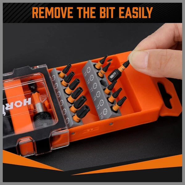 12pc Torx Bit Set Security Tamper Proof T5-T40 Star Bit Set for Impact w Box
