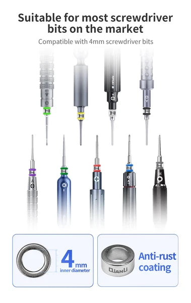 Screwdriver Head With Magnetic Anti-Slip Silicone Ring Mobile Phone Repair