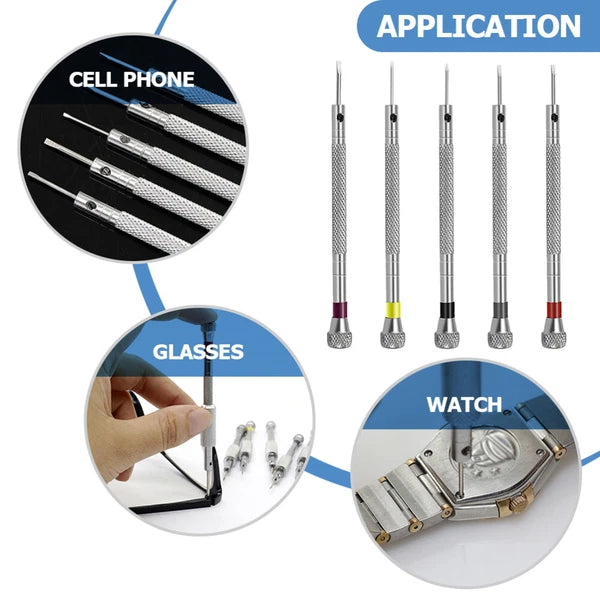 5PCS Precise Screwdrivers Watch Repair Tools Jewelry Screwdrivers Tools