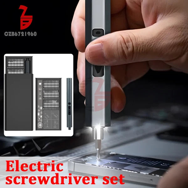 75in1 Mini Electric Screwdriver Magnetic Rechargeable Precision Screwdriver Set