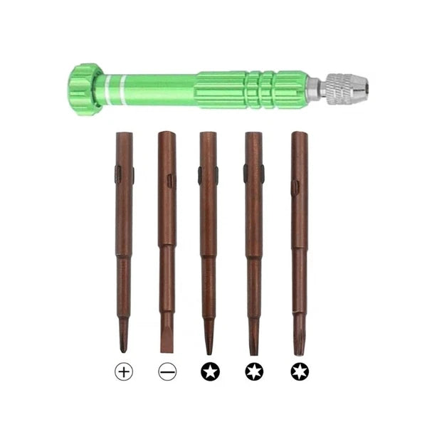 Miniature Precisions Screwdriver Set 5 in 1 Kit for Electronics Watches Glasses