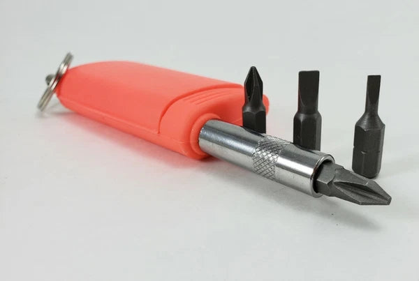 2 Boxer Tools 6 Pc Power Bit Driver Keychain, 2 Included Green & Pink