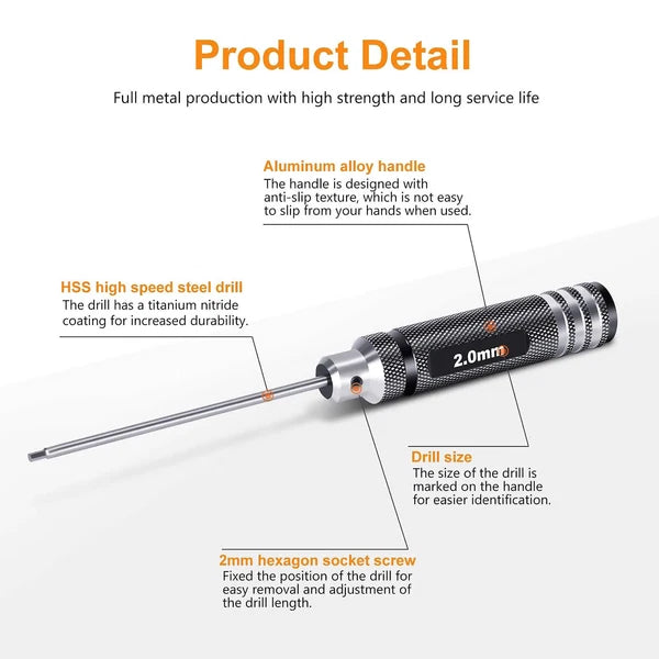 1.5mm / 2.0mm / 2.5mm / 3.0mm Hex Nut Screwdriver Set For drones Repair