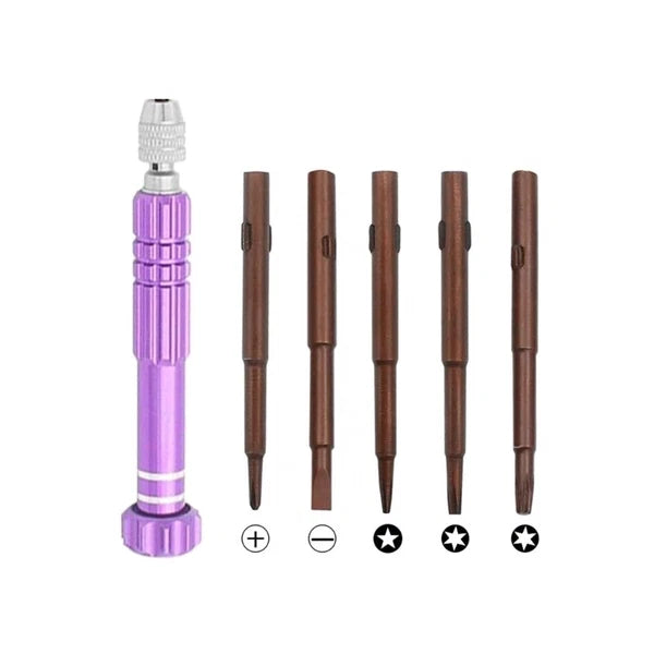 Miniature Precisions Screwdriver Set 5 in 1 Kit for Electronics Watches Glasses