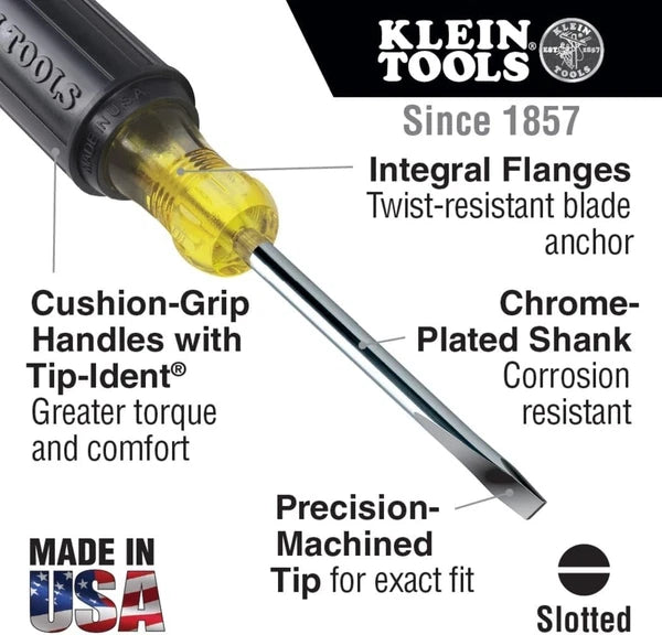 Screwdriver Set All-Purpose 8-Piece with Cushion Grip Professional Tools
