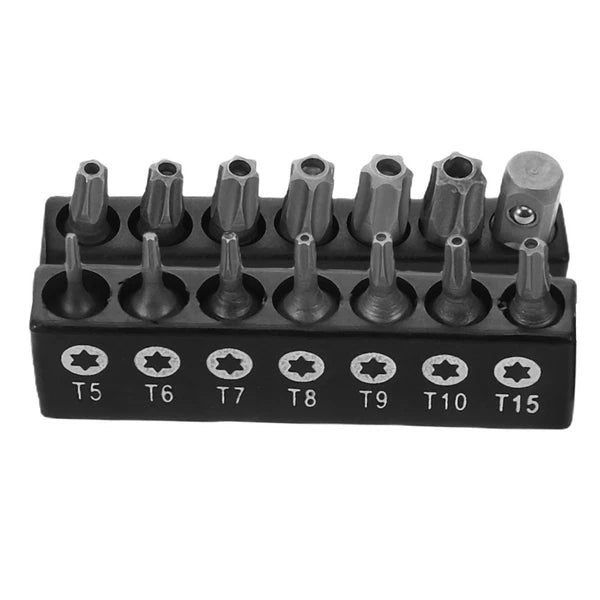 14 Pcs Screwdriver Set Tamper Resistant Fastener Bit Secure Star Bits