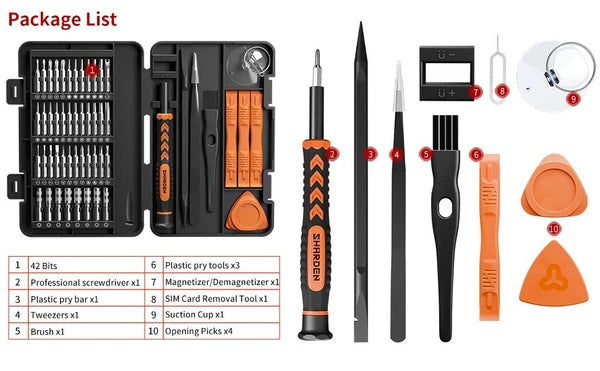 New Precision Screwdriver Kit 58 in 1 with 54 Bits Screwdriver Set Magnetic