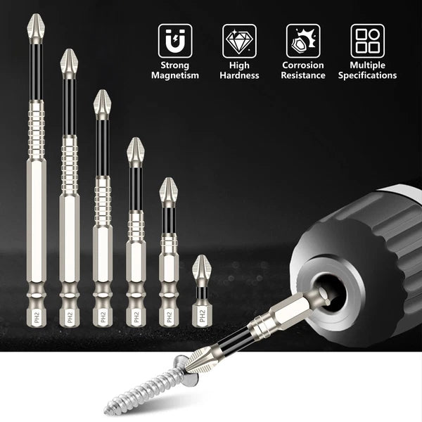 6x High Magnetic Screwdriver Drill Bit Set Durability Screwdriver Drill Bit Set