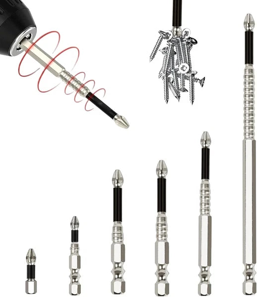6x High Magnetic Screwdriver Drill Bit Set Durability Screwdriver Drill Bit Set