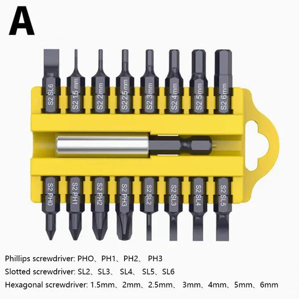 17Pcs Security Tamper Proof Bit Set Magnetic Holder Screwdriver Bits A/B/C/D Set