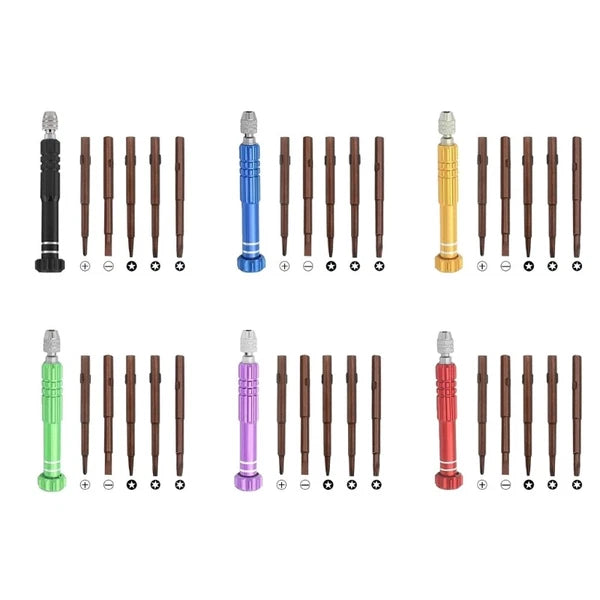 Miniature Precisions Screwdriver Set 5 in 1 Kit for Electronics Watches Glasses