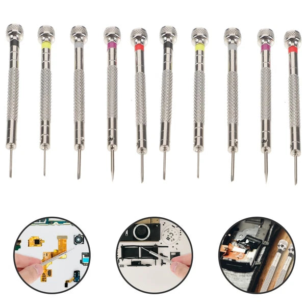 Flat Screwdriver Set Watch Fixing Tool Kit Eyeglass Repair Travel Tools