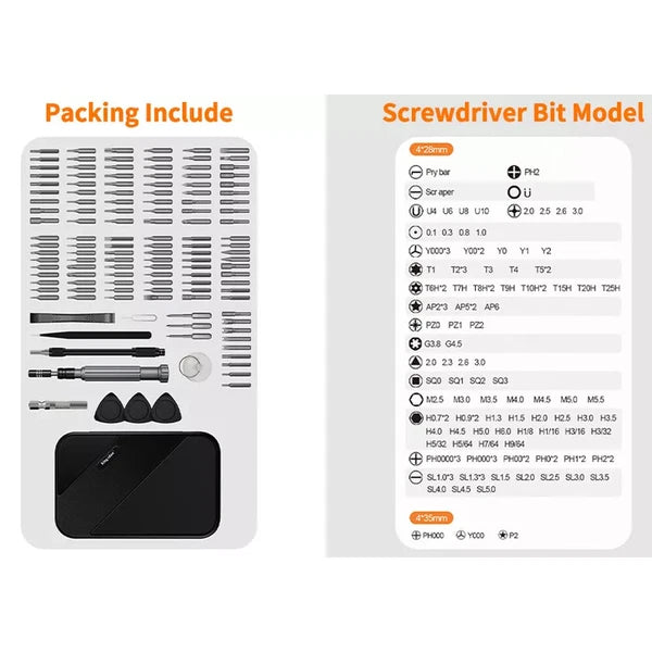 130 in 1 Precision Screwdriver Set Magnetic Bit Kit Precision Screwdriver Set
