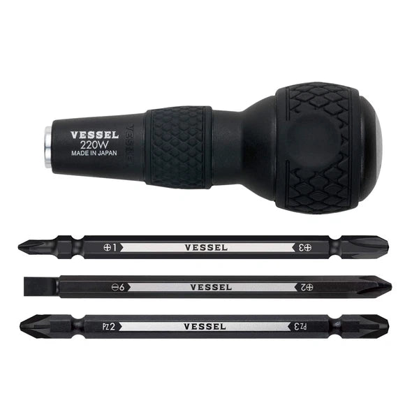 VESSEL PROKON Ball Grip Screwdriver set No.220W-3 Japan Import