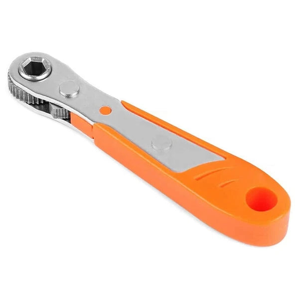2×Ratcheting Right Angle Screwdriver Hex Drive 90 Degree Offset + 10PCS Bits Set
