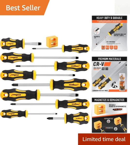 11-Piece Magnetic Screwdriver Set - Corrosion-Resistant with Storage Box