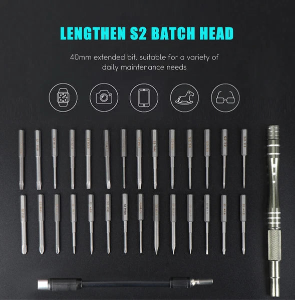 30 In 1 Screwdriver Set Magnetic Torx Hexagon Screwdriver Bits For Repair Tools