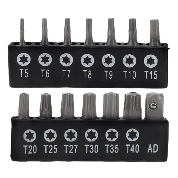 14 Pcs Screwdriver Set Tamper Resistant Fastener Bit Secure Star Bits