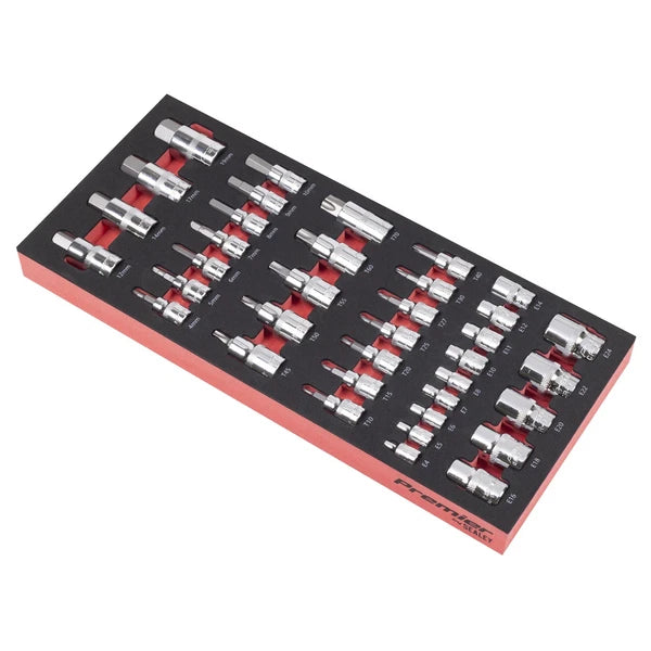 Sealey TBT61 Socket Bit Set with Tool Tray 37pc