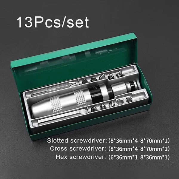 7/8/13Pcs/Impact Screwdriver Knockout Set Chrome Vanadium Steel Screwdriver