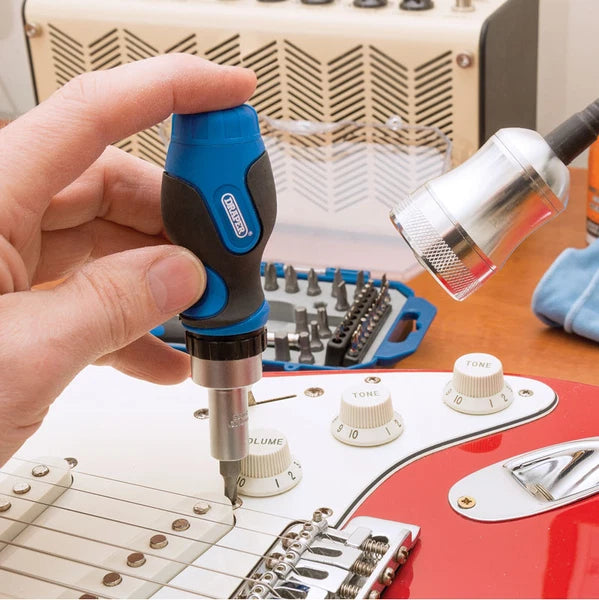 Draper 46479 42 Piece Ratchet Screwdriver & Bit Set SL/PH/PZ/HX/TX