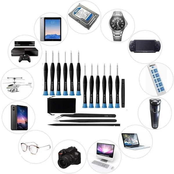 17 PCS Screwdriver Set, Screwdrivers Repair kit With different sizes of Flath...
