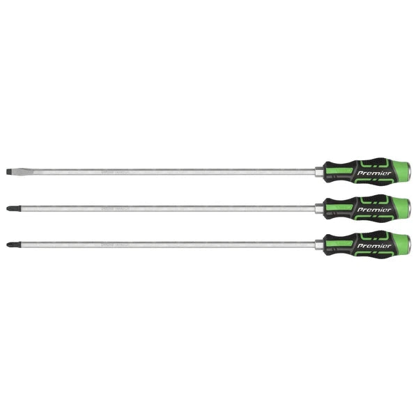Sealey Extra-Long Hammer Thru Screwdriver Set 3pc Hexagonal Bolster for Wrench