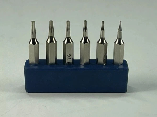 Micro Torx Driver Bits Set T1,T2,T3,T4,T5,TR6 (T6H Security) Torque Star Repair