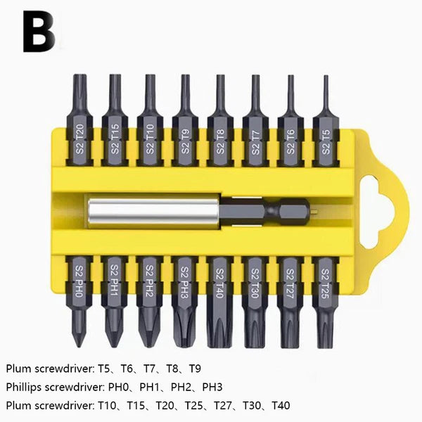 17Pcs Security Tamper Proof Bit Set Magnetic Holder Screwdriver Bits A/B/C/D Set