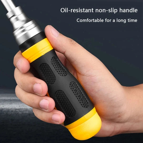 19-in-1 Ratchet Dual-purpose Screwdriver Set Cross Slotted Double-head Manual