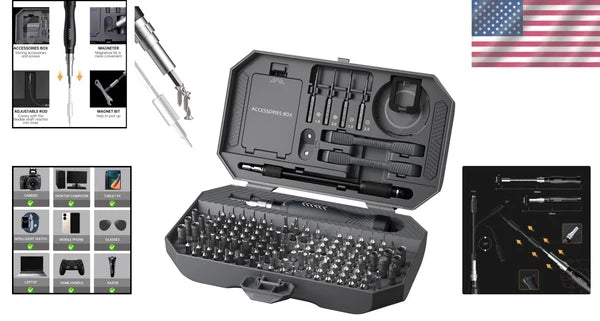 Professional Laptop and Mobile Repair Toolkit - 164pcs Precision Screwdrivers