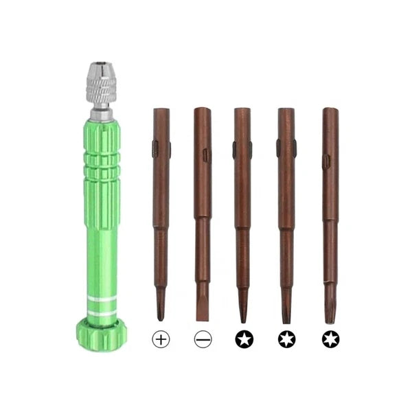 Miniature Precisions Screwdriver Set 5 in 1 Kit for Electronics Watches Glasses