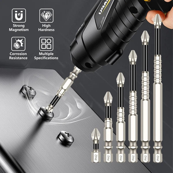 6x High Magnetic Screwdriver Drill Bit Set Durability Screwdriver Drill Bit Set