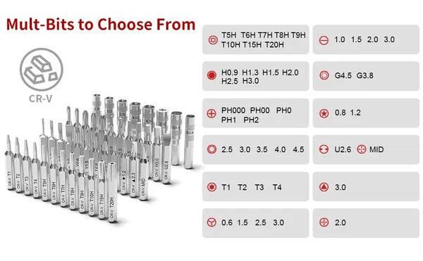 New Precision Screwdriver Kit 58 in 1 with 54 Bits Screwdriver Set Magnetic