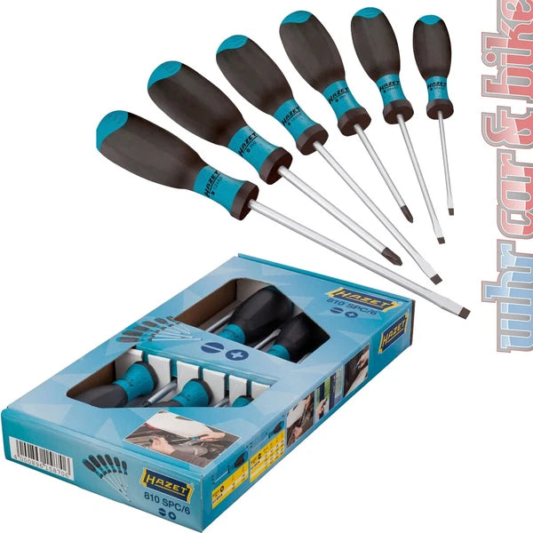 Hazet Screwdriver Screwdriver Set 6-Piece 810SPC/6 Cross & Slot -
