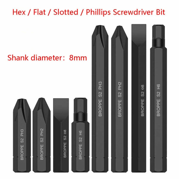 Screwdriver Bit Hex / Flat / Slotted / Phillips Screw Bolts Drive Drill Magnetic