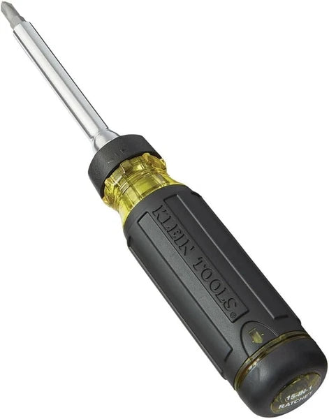 Versatile 15-in-1 Multi-Bit Ratcheting Screwdriver with On-board Storage