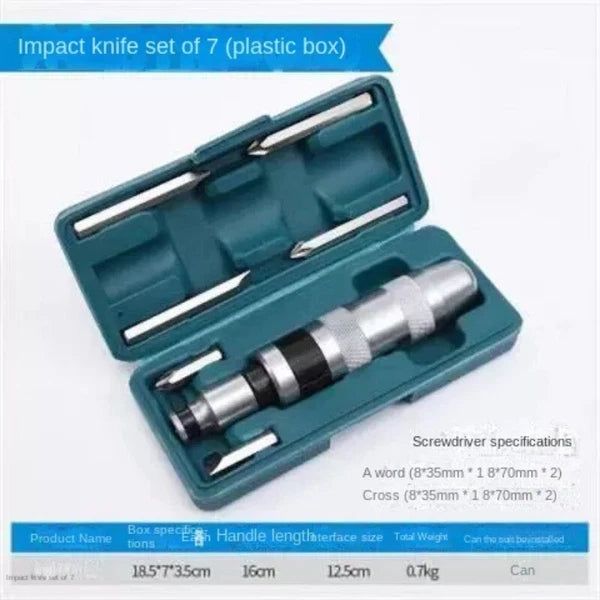 7PCS Impact Screwdriver Set Portable Heavy Duty Shock Screw Driver Chisel