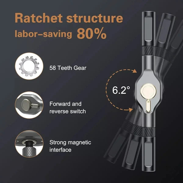 24 in 1 Magnetic Screwdriver Set, DIY Ratchet Screwdriver Set, Multi Bit Magneti